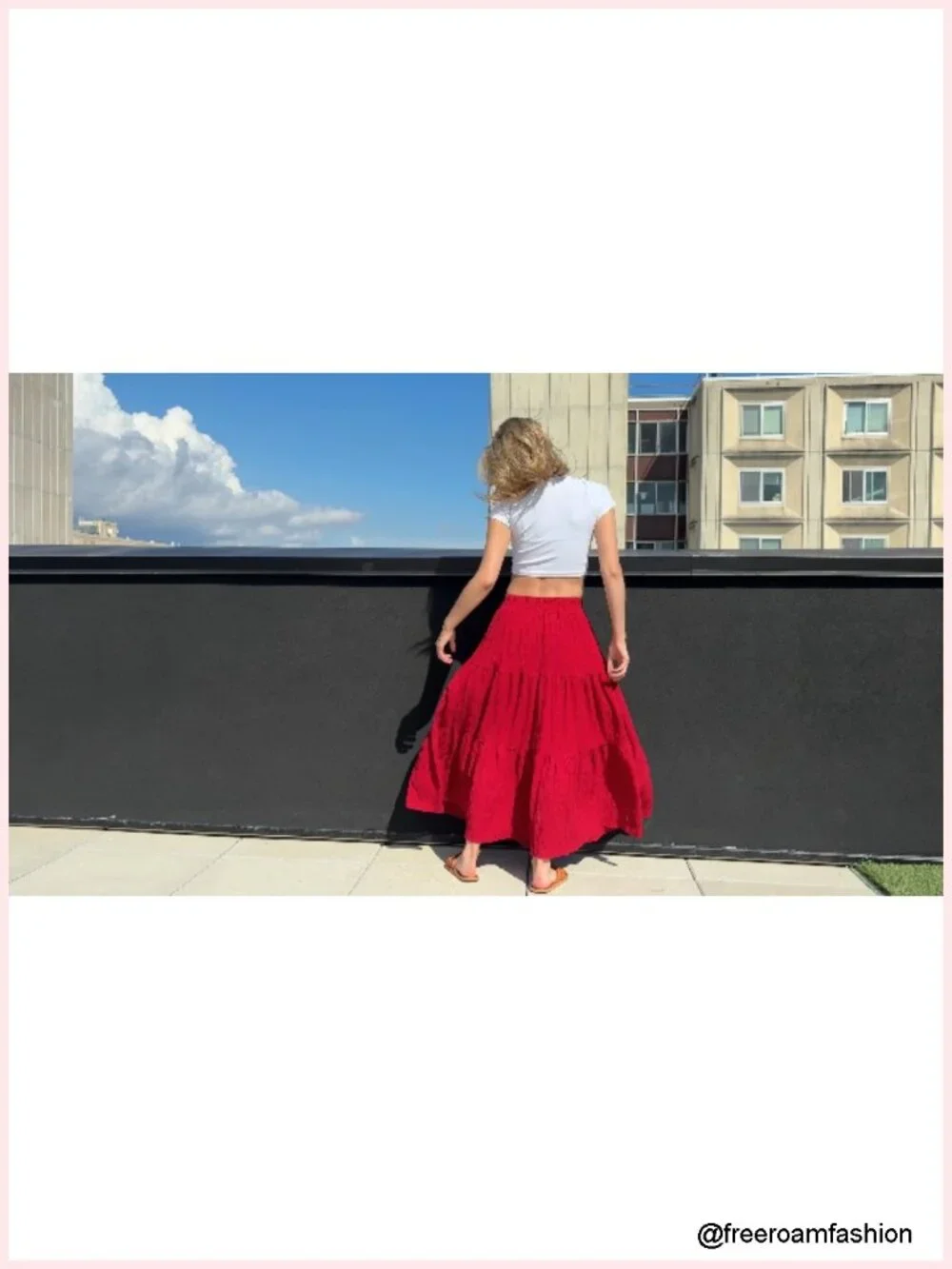 High Waisted A-Line Maxi Skirt with Pockets - Lightweight Flowy Tiered
